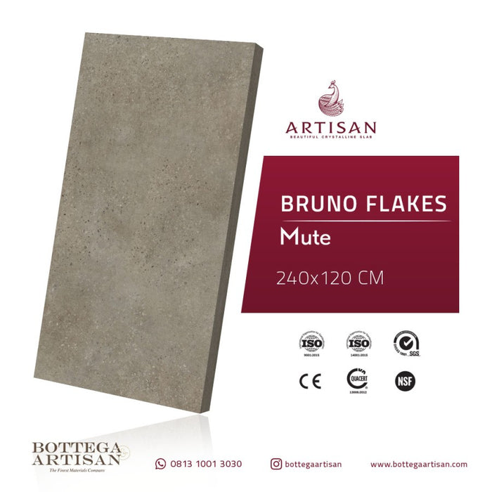 Granit Lamina Slab Artisan Bruno Flakes Mute 120X240 9 mm