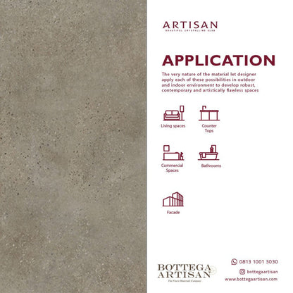 Granit Lamina Slab Artisan Bruno Flakes Mute 120X240 9 mm