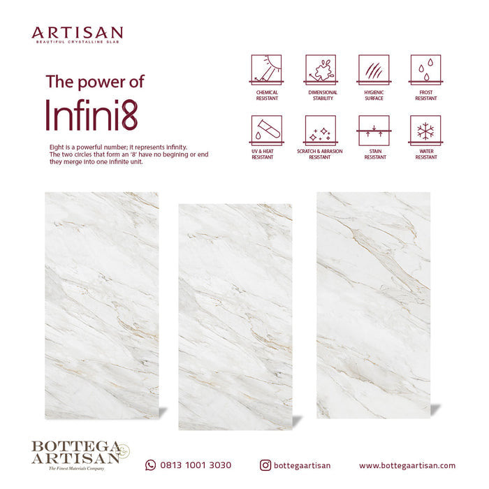 Granit Lamina Slab Artisan Calacatta Borghini Lustrous 240X120 cm