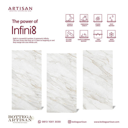 Granit Lamina Slab Artisan Calacatta Borghini Lustrous 240X120 cm