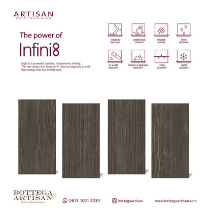 Granit Lamina Slab Artisan Tobacco Brown Lustrous 240X120 cm , 9mm