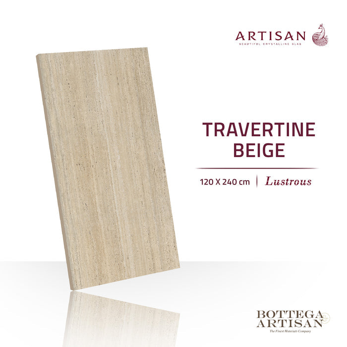Granit Lamina Slab Artisan Travertine Beige Lustrous 120X240