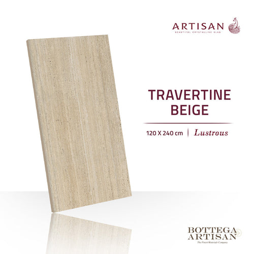 Granit Lamina Slab Artisan Travertine Beige Lustrous 120X240