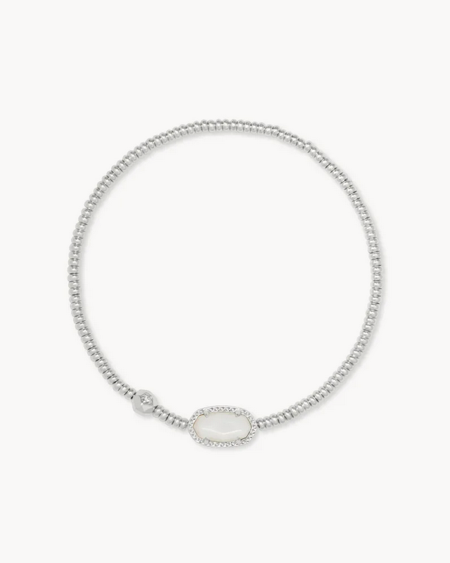 Grayson Stretch Bracelet Ivory MOP Silver