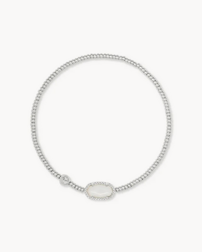 Grayson Stretch Bracelet Ivory MOP Silver