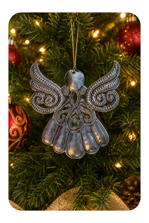 Handmade Haitian Christmas Angel Ornament - Fair Trade