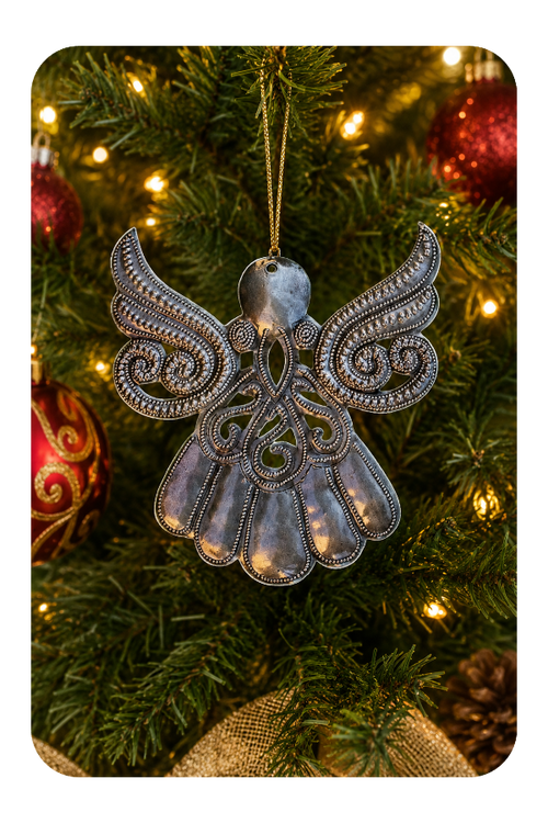 Handmade Haitian Christmas Angel Ornament - Fair Trade