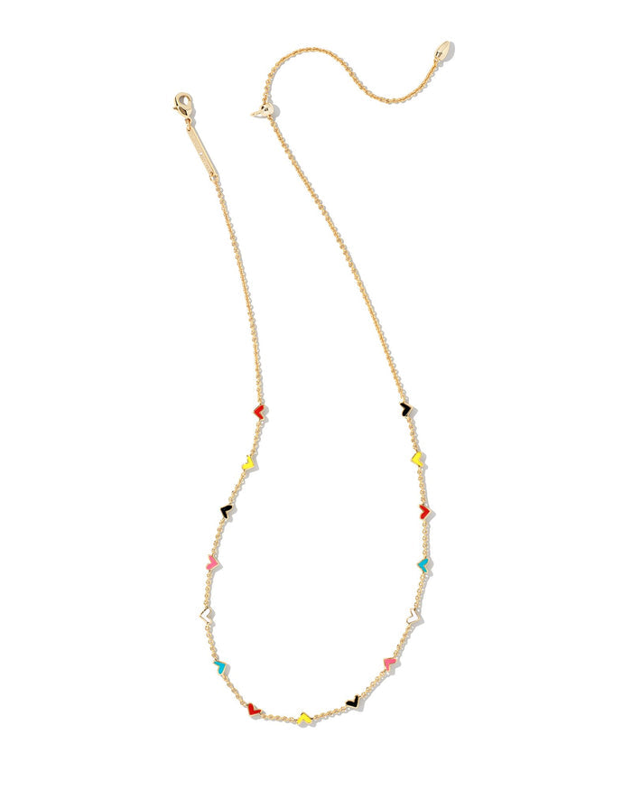 Haven Heart Strand Necklace Gold Multi Mix