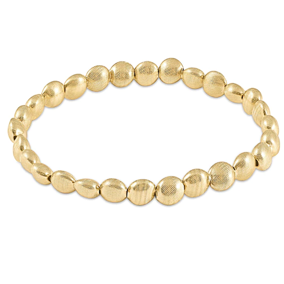 Honesty 6mm Bead Bracelet-  Gold