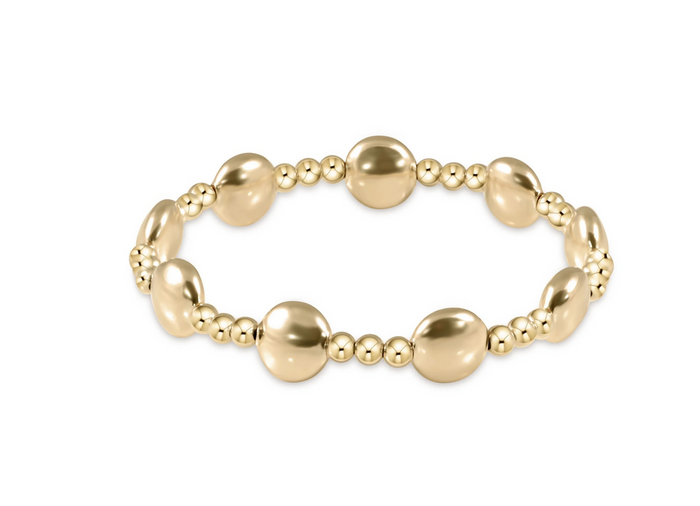Honesty Gold sincerity Pattern 10 mm Bead Bracelet