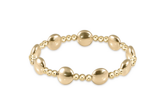 Honesty Gold sincerity Pattern 10 mm Bead Bracelet