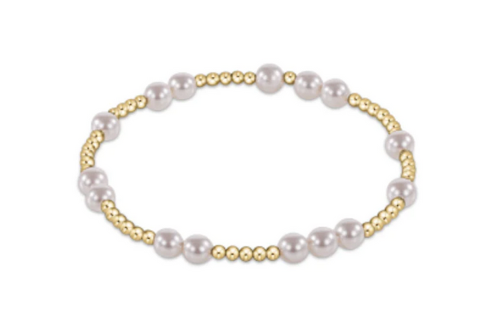 Hope Unwritten 5mm Bead Bracelet- Pearl