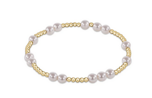 Hope Unwritten 5mm Bead Bracelet- Pearl