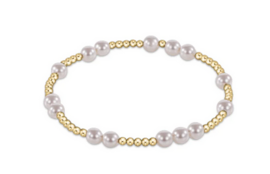 Hope Unwritten 5mm Bead Bracelet- Pearl