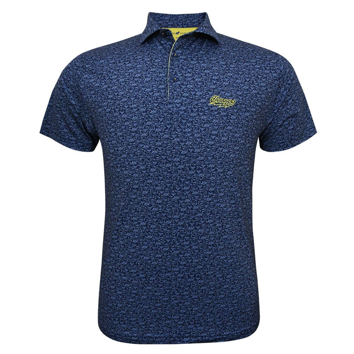 Horn Legend Playbook Polo, navy, Chargers lightning embroidered