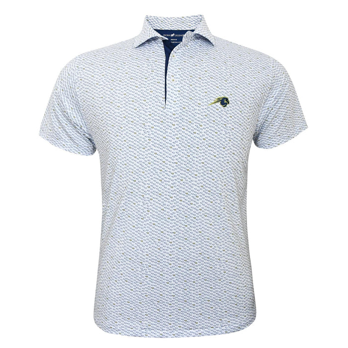 Horn Legend Polo OK States print, white, horse logo embroidered