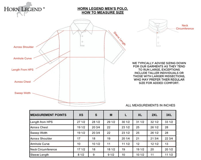 Horn Legend Polo OK States print, white, horse logo embroidered