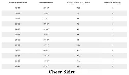 In-Store Cheer Skirt 2026