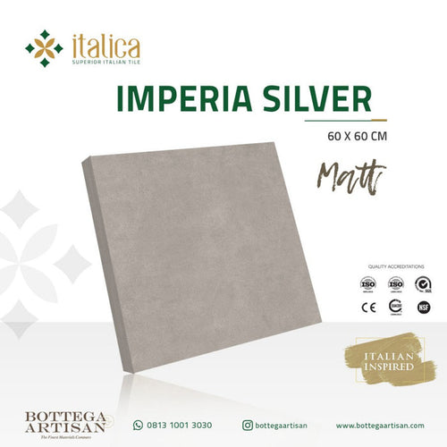 Italica Granite Tile Imperia Silver Matt  60x60 cm