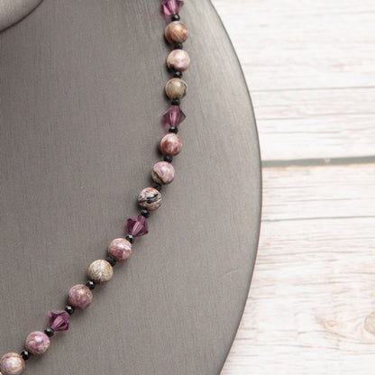 Jennifer’s Charoite Cross Necklace