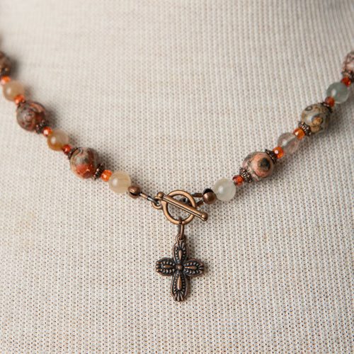 Jennifer’s Jasper Cross Necklace