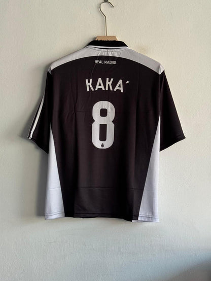 Kaká #8 Real Madrid Retro "Quarter-Zip" Concept Jersey – Black/White