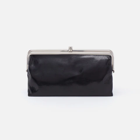 Lauren Clutch Leather Wallet Black