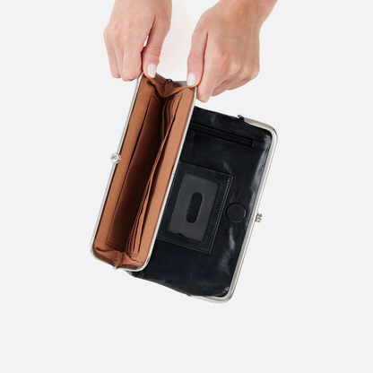 Lauren Clutch Leather Wallet Black