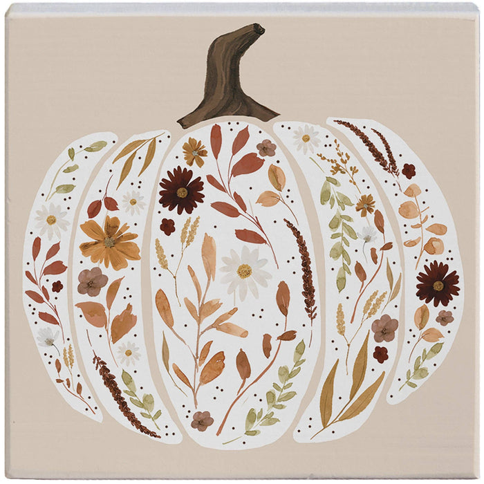 Leaf Collage Pumpkin - Small Talk Squares