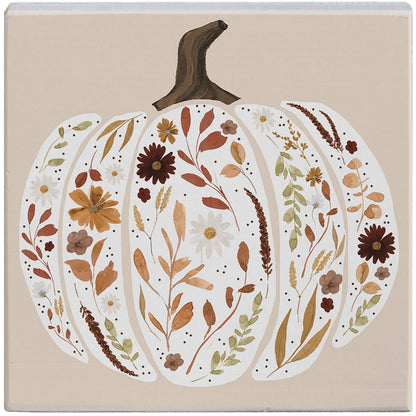 Leaf Collage Pumpkin - Small Talk Squares