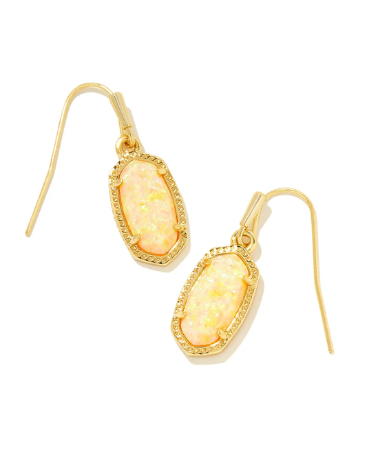 Lee Drop Earrings Gold Yellow Opal