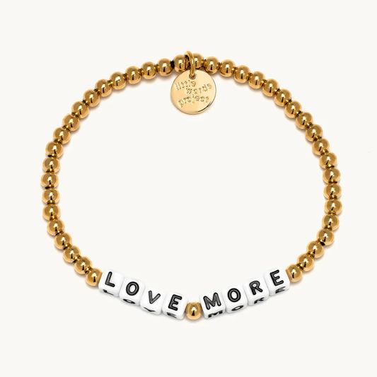 Love More Beaded Bracelet Gold Plated