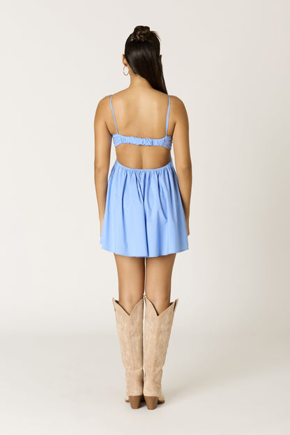 Lucy Light Blue Romper Dress