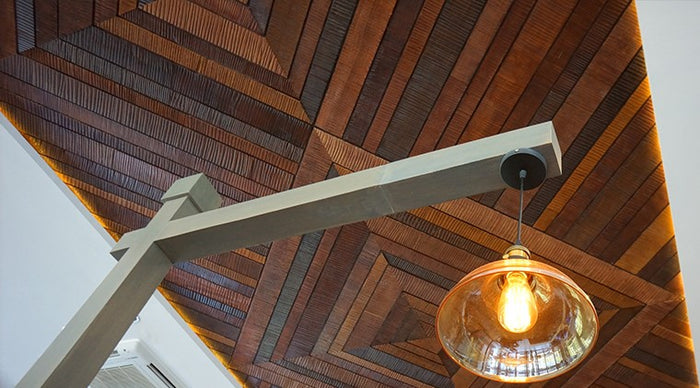 Lumberceiling Merbau 0,9 Warna Jati/Oak