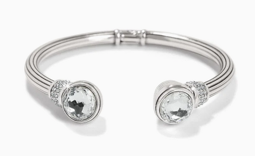 Meridian Aurora Petite Hinge Bangle- Clear