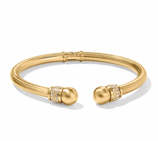 Meridian Open Hinged Bangle Gold
