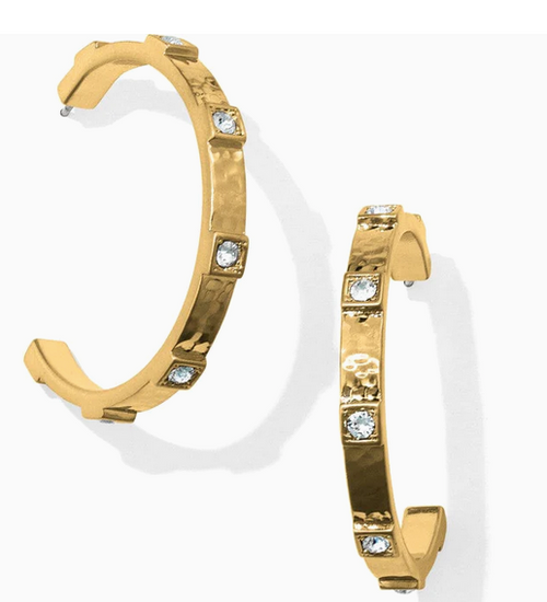 Meridian Zenith Station Hoop Earrings Gold