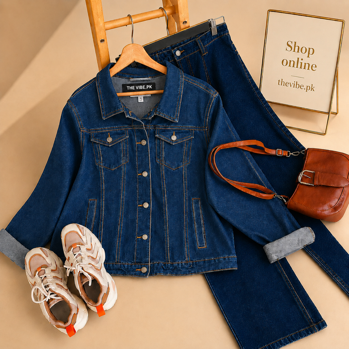 MID BLUE DENIM TRACKSUIT