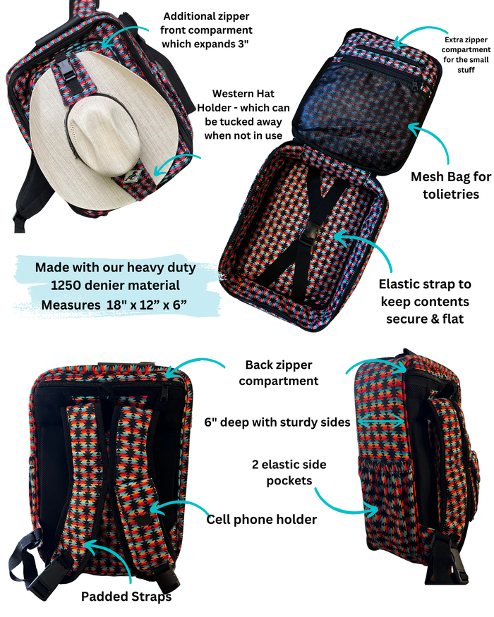 Midnight Bloom WhinneyTraveler Backpack