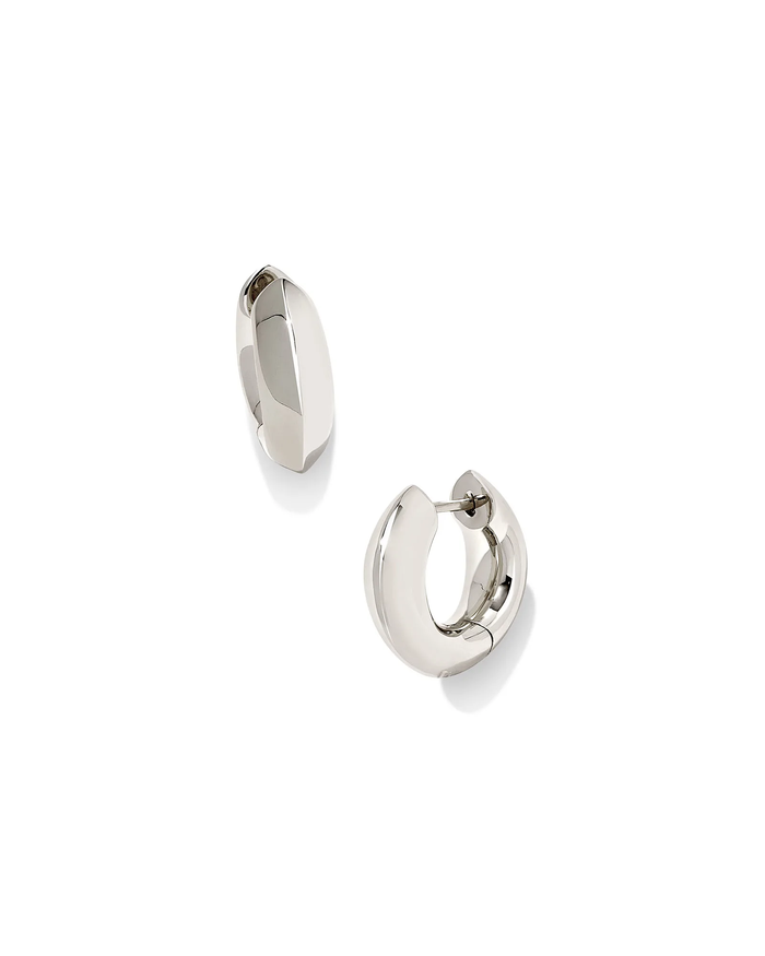 Mikki Huggie Earring Polished Metal Silver