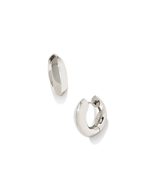 Mikki Huggie Earring Polished Metal Silver