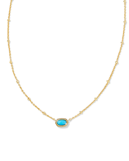 Mini Elisa Satellite Pendant Necklace Gold Turquoise