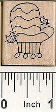 Mitten / 2 Cats Rubber Stamp 2552D