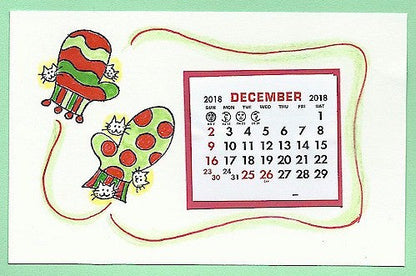 Mitten / 2 Cats Rubber Stamp 2552D