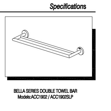 MOEN ACC1902 Double towel bar 55cm Polished stainless