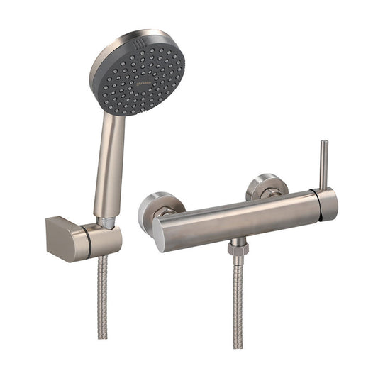Monomando Ducha Veroli Inox Satinado