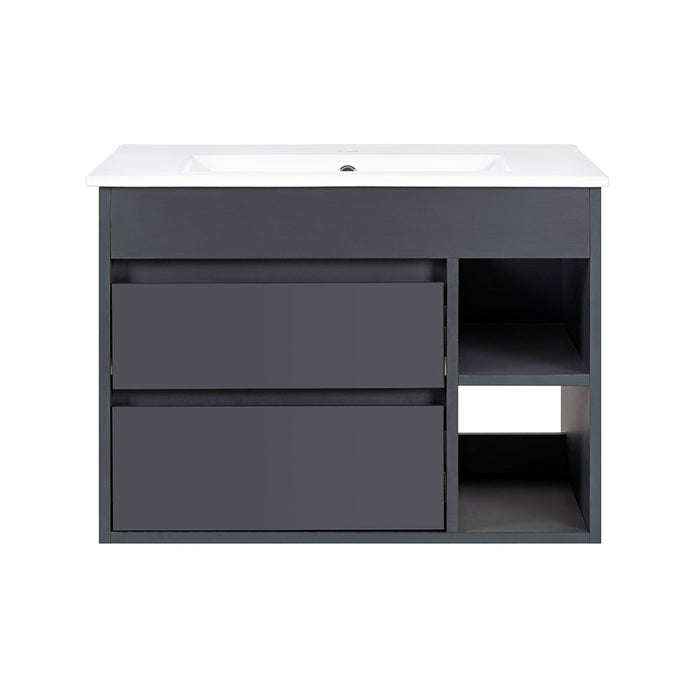 Mueble Vanitorio Paris Dark Grey + Cubierta 60x46x50 cm