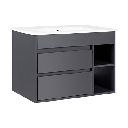 Mueble Vanitorio Paris Dark Grey + Cubierta 60x46x50 cm