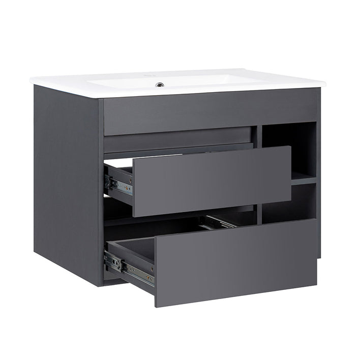 Mueble Vanitorio Paris Dark Grey + Cubierta 60x46x50 cm