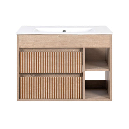 Mueble Vanitorio Texturado Paris Lenga Texturado + Cubierta 60x46x50 cm